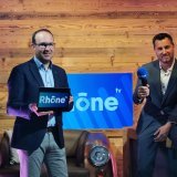Le président de Radio Rhône SA, David Genolet, et son directeur Sébastien Rey.